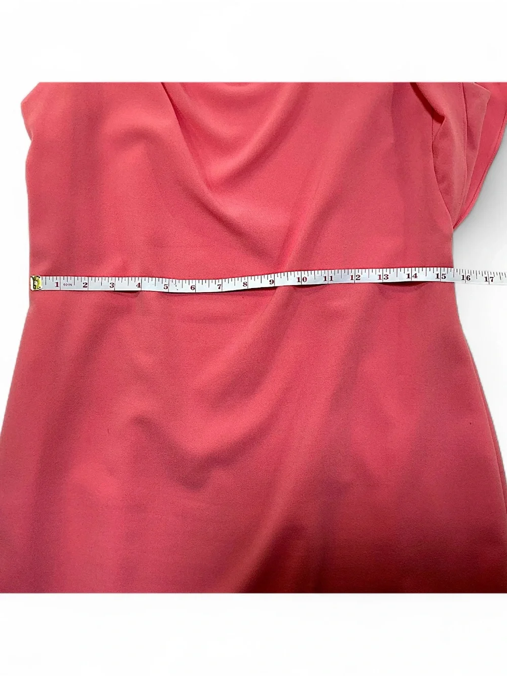 Calvin Klein Pink Asymmetric Draped Neckline Sheath Dress Sze 10